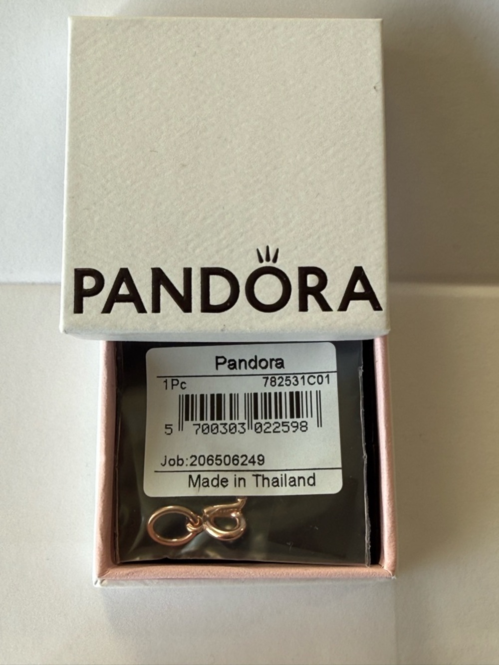 NIB Pandora Rose Gold Small “a” Charm